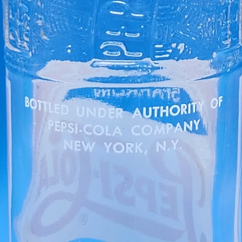 Vintage Sparkling Pepsi-Cola Glass Bottle 10 oz NY Temperglas Red & White Logo